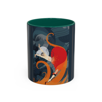 Flame of the Tempest Colorful Mugs – Fiery Storm & Dramatic Elegance