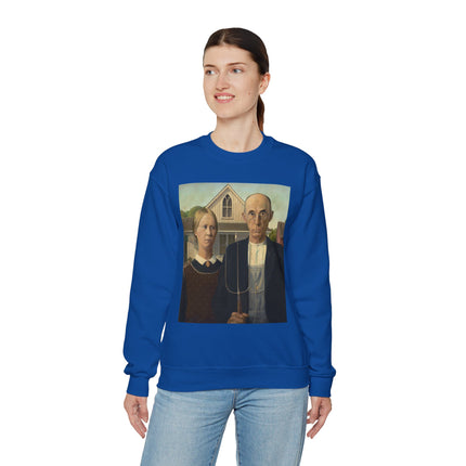 American Gothic by Grant Wood Heavy Blend™ Crewneck Sweatshirt