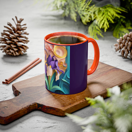 The Elegant Iris Flower Colorful Mugs (11oz, 15oz)