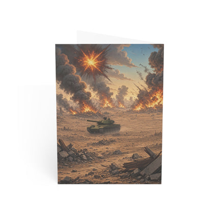 🦉💥 The Little Battlefield Scout Greeting Card – Whimsical Animal Adventure