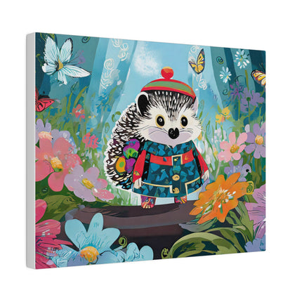 Cute Hedgehog Matte Canvas, Stretched, 0.75"