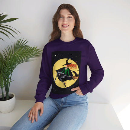 A Witch’s Moonlit Flight Unisex Heavy Blend™ Crewneck Sweatshirt