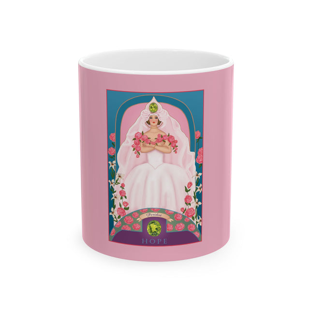 August & Peridot (from the Gem Series) by Sofia Chiostri Ceramic Mug 11oz