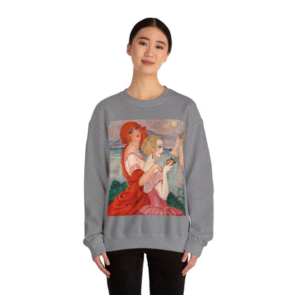 Sur la Route d'Anacapri by Gerda Wegener Heavy Blend™ Crewneck Sweatshirt