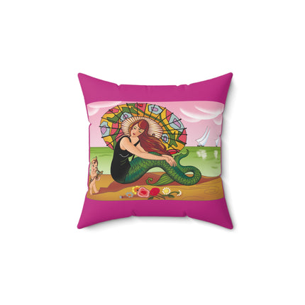 Siren Serenade by Carlo Chiostri Spun Polyester Square Pillow
