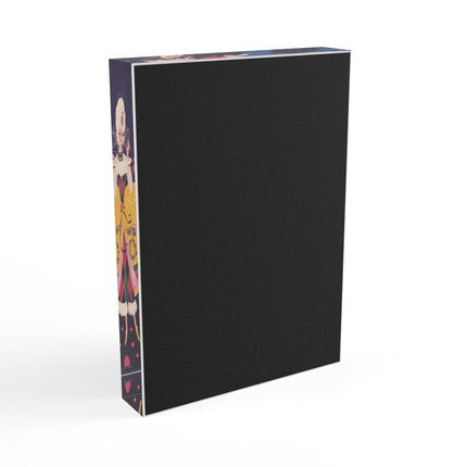 🌹🌙 The Lady Of The Moonlit Rose Masquerade Acrylic Art Block – Art Deco Fashion Illustration