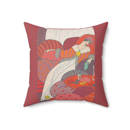 Les Coussins by Georges Lepape Spun Polyester Square Pillow