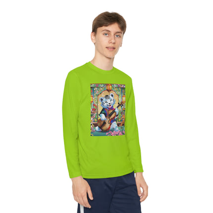 Melodies of the Snow Lion Cub Youth Long Sleeve Competitor Tee – Musical Magic & Enchanted Adventure