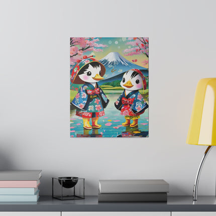 Rainy Day Ducks Matte Canvas, Stretched, 0.75"