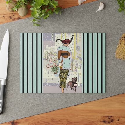 Wrapped in Elegance Glass Cutting Board