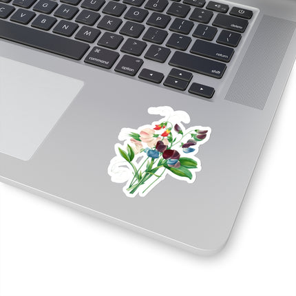 Sweet Pea botanical illustration by Pierre-Joseph Redouté Kiss-Cut Stickers (4 Sizes)