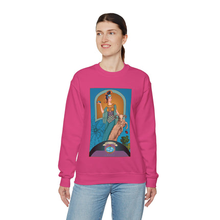 March & Aquamarine (Gem Series) by Sofia Chiostri Unisex Heavy Blend™ Crewneck Sweatshirt