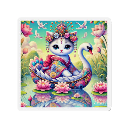 Geisha Kitten’s River Voyage Die-Cut Magnets (5 Sizes)