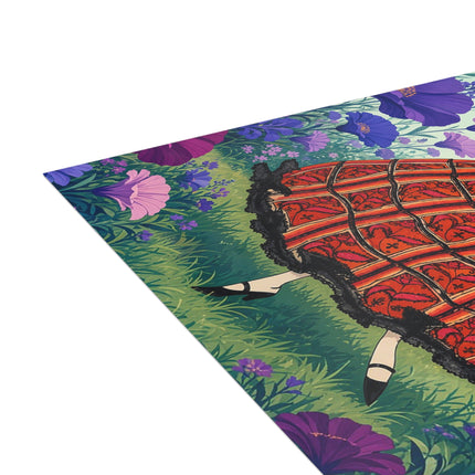 🌺✨ The Enchanted Flower Promenade Postcards With Envelopes – Art Deco Fashion Whimsy