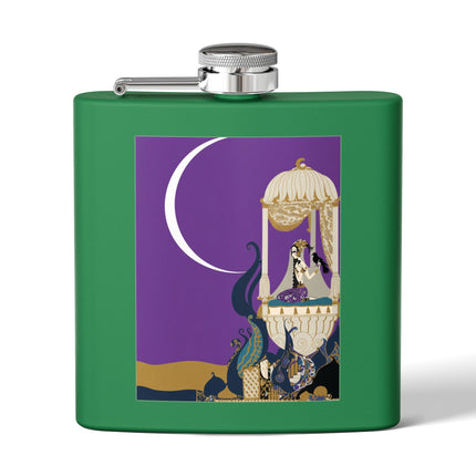 Moonlit Reverie Pavilion Flask – Art Deco Elegance & Mystical Serenity