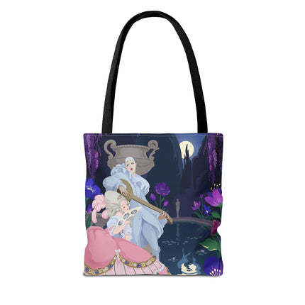 🌙🎶 The Moonlit Garden Serenade Tote Bag – Art Deco Musical Fantasy