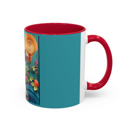 Elegant Egret Oasis Colorful Mugs (11oz, 15oz)