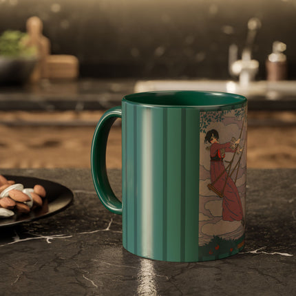 La balançoire by Georges Lepape Colorful Mugs (11oz, 15oz)