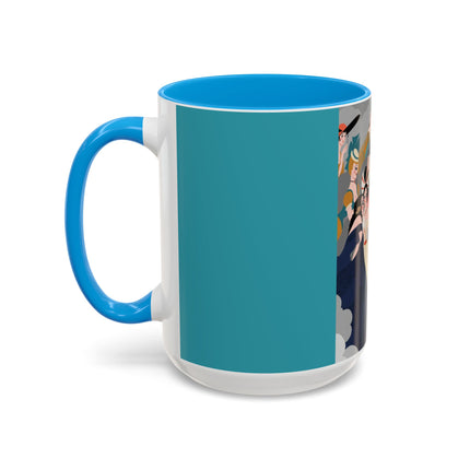 Celestial Masquerade Colorful Mugs – Theatrical Elegance & Floating Whimsy