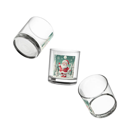 Santa's Joyful Night Rocks Glass, 10oz