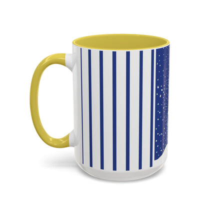 Snowman in Falling Snow Colorful Mugs (11oz, 15oz)