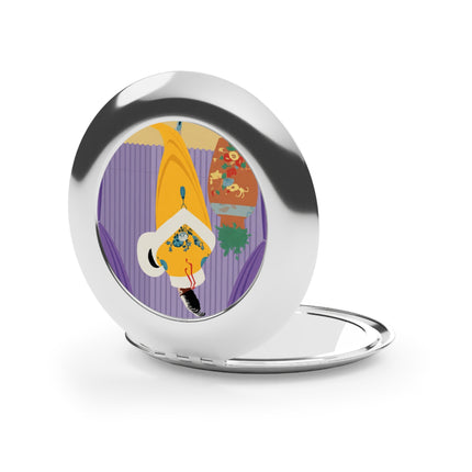 Golden Robe Compact Mirror – Elegant Drama & Timeless Sophistication