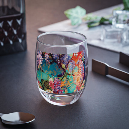 Golden Wisteria Symphony Whiskey Glass