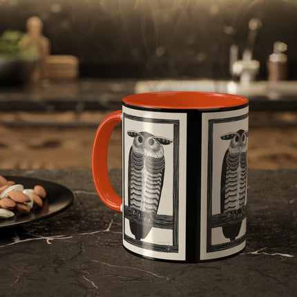 Horned Owl by Samuel Jessurun de Mesquita Colorful Mugs, 11oz