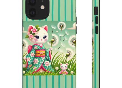 Geisha Kitten and the Dandelion Phone Cases