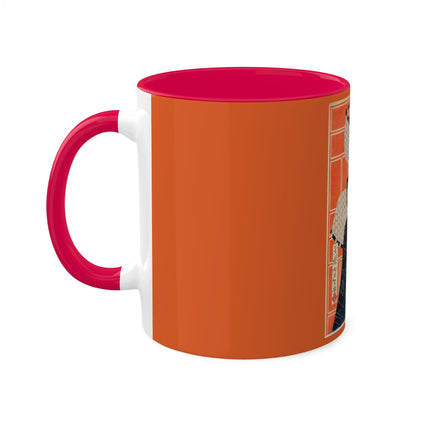 The Actor Kawarasaki Gonjūrō for a Fire Troupe by Tsukioka Yoshitoshi Colorful Mugs, 11oz