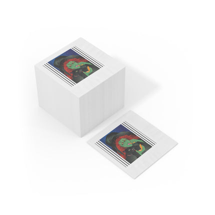 Mirror, Mirror A Witch's Touch White Coined Napkins