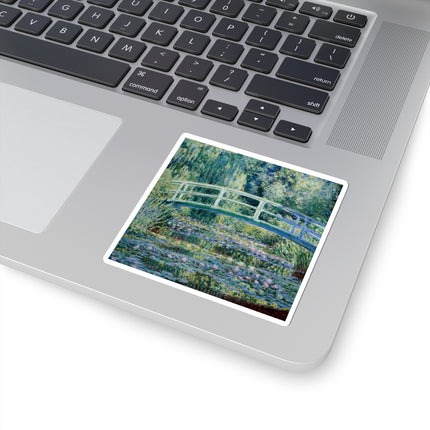 Water Lilies and Japanese Bridge by Claude Monet Kiss-Cut Stickers (4 Sizes)