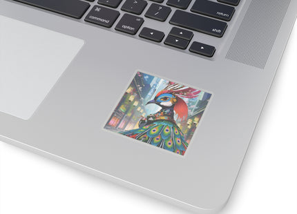 Techno Plumes Kiss-Cut Stickers (4 Sizes)