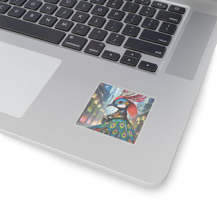 Techno Plumes Kiss-Cut Stickers (4 Sizes)