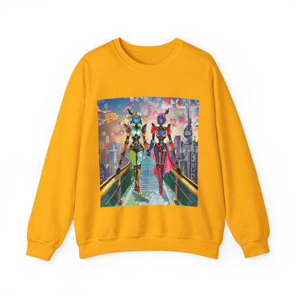 Cyber Punk Robot Models Unisex Heavy Blend™ Crewneck Sweatshirt