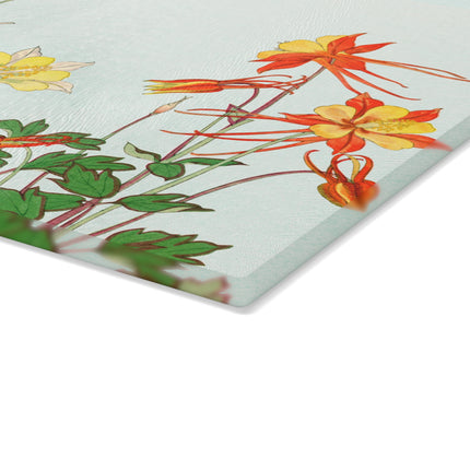 Aquilegia by Tanigami Kônan Glass Cutting Board