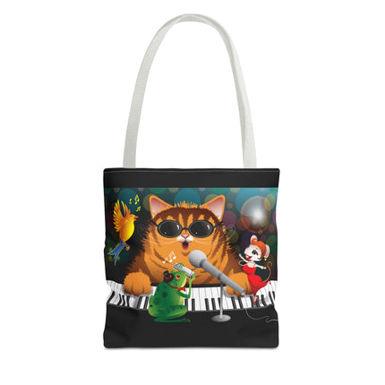 Tote Bag Jazz Cat Music Artwork