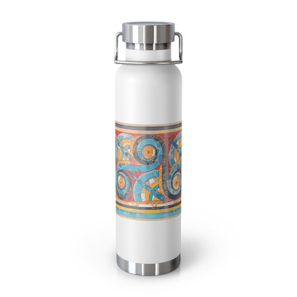 Reproduction of S-Spiral Frieze by Emile Gilliéron Copper Vacuum Insulated Bottle, 22oz