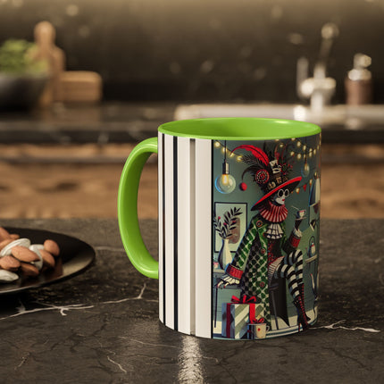 Whimsical Christmas Tea Party Colorful Mugs (11oz, 15oz)