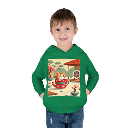 Archer Kitten in the Zen Garden Toddler Pullover Fleece Hoodie