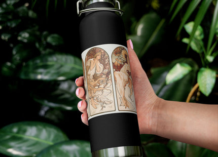The Seasons by Alphonse Maria Mucha Copper Vacuum Insulated Bottle, 22oz