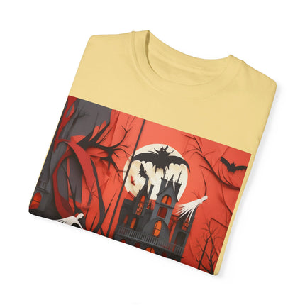Halloween Night Scene Unisex Garment-Dyed T-shirt