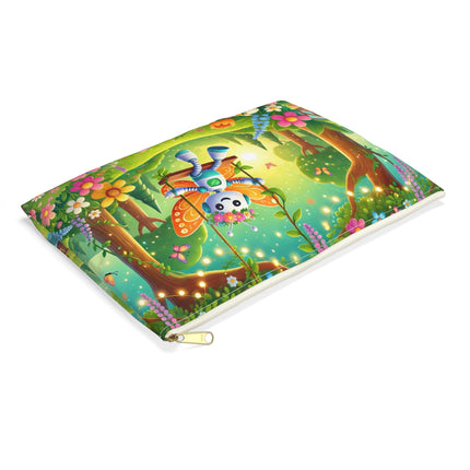 Robot Fairy Accessory Pouch – Whimsical Wonder & Blossom Magic