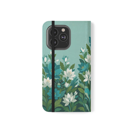 🐉🌿 The Dragon Keeper Flip Case – Art Deco Floral Fantasy