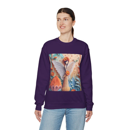 Zinnia Fairy Unisex Heavy Blend™ Crewneck Sweatshirt