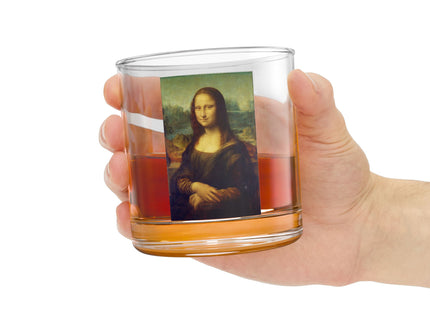 Mona Lisa by Leonardo da Vinci Rocks Glass, 10oz