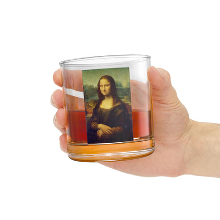 Mona Lisa by Leonardo da Vinci Rocks Glass, 10oz