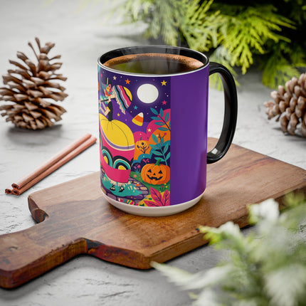 🌙🎃 The Lady Of Moonbeam Hollow Colorful Mug – Whimsical Halloween Charm