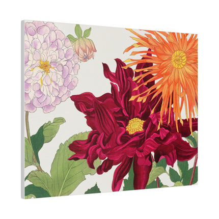 Radiant Dahlias by Tanigami Kônan – Japanese Botanical Splendor