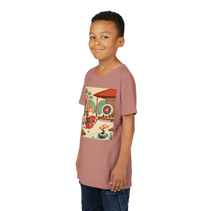 Archer Kitten in the Zen Garden Youth Short Sleeve Tee